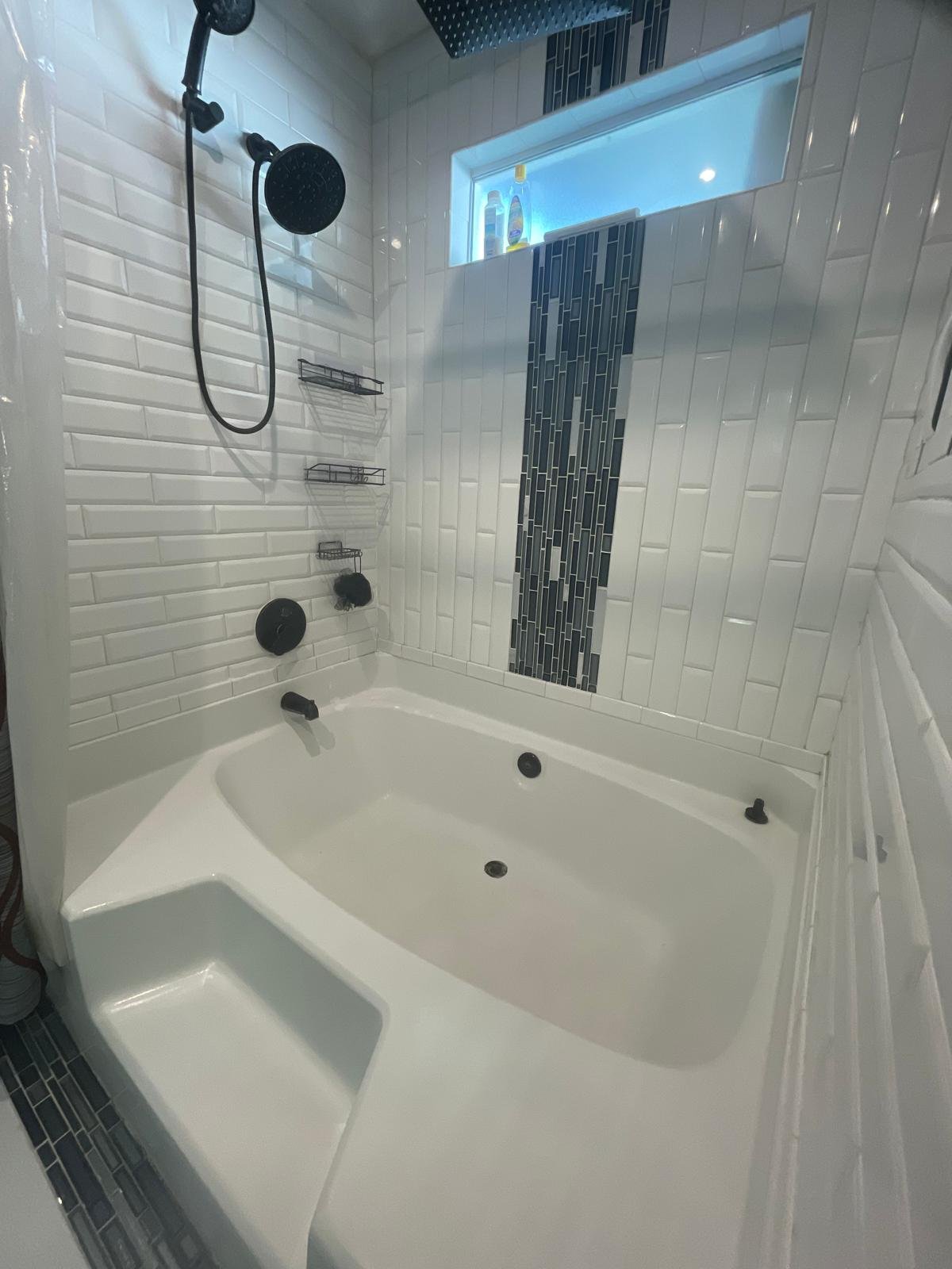 Spotlessly clean bathroom — example of Luxury Clean and Paint's residential cleaning service
